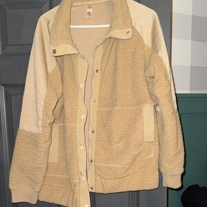 Mono B Tan Teddy Jacket
